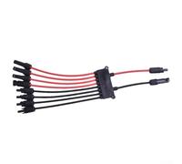 Connecteur de branche en Y pour câblage parallèle jusqu'à 4 modules PV avec indice d'étanchéité IP67 et boîtier résistant aux UV pour systèmes d'énergie de jardin en plein air Couleur noire (8 en 2