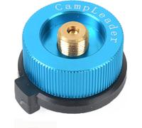 Connecteur de brûleur pour camping extérieur Sporák Tête de conversion de bouteille de gaz longue à plate Adaptateur pour bouteille de gaz Lake Blue