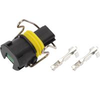 Connecteur De Buse De Carburant À 2 Broches Pour Excavatrice, Fiche Étanche En Plastique Noir Jaune, Connecteur De Borne De Fil Femelle
