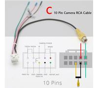 Connecteur De C¿Blage De Cam¿Ra De Recul Rca De Voiture,Adaptateur De C¿Ble D'entr¿E Vid¿O,Accessoires Radio Android,Universel,6 Broches,8 Broches,10 Broches,12 Broches - Type C-10pin C