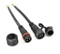 Connecteur de câble carré étanche IP68 2, 3, 4 ou 5 broches 0,3/0,75/1, mâle/femelle, rallonge for extérieur(0.3mm2,8P)