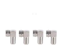 Connecteur de câble d'antenne TV à angle droit à 90 degrés 2/4 pièces RF coaxial F femelle vers prise mâle TV vers prise femelle RG6 RG5(4pcs)