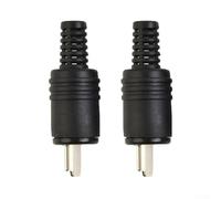 Connecteur de câble de haut-parleur audio 2 broches de type DIN, mécanisme de verrouillage à vis pour une fixation sécurisée des fils, compatible avec les équipements home cinéma, noir (mâle)
