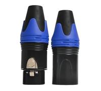 Connecteur de câble de microphone à 3 broches, lot de 4, 10 ou 20 pièces, fiche de soudage, coque en alliage de haute qualité(Blue,4PCS)