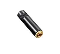 Connecteur de câble d'interface stéréo 3,5 mm plaqué or, 2/4/8 pièces, prise femelle 3 pôles for casque, ordinateur portable, microphone(Black,2pcs)