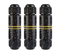 Connecteur de Câble Électrique, Vegena 3 Pcs Boite de Derivation IP68 Etanche, 5 Broches Connecteur Électrique Éxterieur, Etanche Boîte de Jonction pour Câble Ø 4 à 11 mm