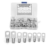 Connecteur De Câble En Cuivre Étamé, Terminal De Câble, Couleur Argentée, Lot Multi - Taille - Haute Conductivité, Résistance À La Corrosion, Pour Applications Solaires Et