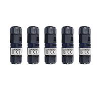 Connecteur de Câble Étanche IP68 2 Pôles 0,5-2,5 mm² 16A 250V - Raccord de Câble Extérieur Ø6,5-11 mm, 5 pièces - Manchon Électrique Étanche pour Éclairage LED Extérieur, Jardin - Horoz Electric