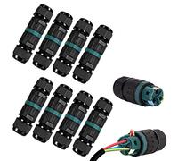 Connecteur de câble étanche IP68 - Connecteur de câble étanche à 3 broches - Manchon de connexion pour câble de 5 à 12 mm de diamètre - Boîte de jonction 2 voies étanche IP68 pour jardin, extérieur