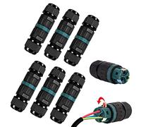 Connecteur de câble étanche IP68 - Connecteur de câble étanche à 3 broches - Manchon de connexion pour câble de 5 à 12 mm de diamètre - Boîte de jonction 2 voies étanche IP68 pour jardin, extérieur