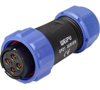Connecteur de câble femelle, droit 4 pôles 30 A 500 V/AC IP68 Weipu SP2110 / S 4 I
