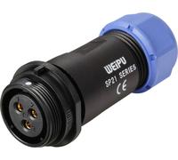 Connecteur de câble femelle, droit In Line 3 pôles 30 A 500 V/AC IP68 Weipu SP2111 / S 3 I