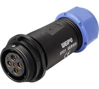 Connecteur de câble femelle, droit In Line 4 pôles 30 A 500 V/AC IP68 Weipu SP2111 / S 4 I