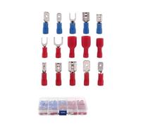 Connecteur de câble isolé, fil électrique, sertissage, pelle, anneau bout à bout, ensemble de fourchettes, cosses d'anneau, bornes roulées, Kit assorti, 480/300/280 pièces(140PCS)