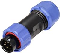 connecteur de cable mâle, droit 6 pôles 5 A 125 V/AC IP68 Weipu SP1310 / P 6 II