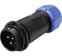 Connecteur de câble mâle, droit In Line 3 pôles 30 A 500 V/AC IP68 Weipu SP2111 / P 3 I