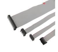 Connecteur de câble plat gris FC 2.54mm, 1 pièce, 6/8/10/12/14/16/18/20/24/26/30/34/40/44/50 broches, 10-100cm for en-têtes de boîte DC3 IDC(10CM,2x4Pin)