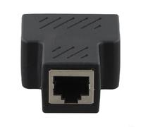 Connecteur de câble réseau pour répartiteur Ethernet RJ45 prenant en charge la double connexion avec blindage métallique (noir)