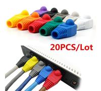 Connecteur de câble réseau RJ45 8P8C, 20 pièces, capuchon de couverture/botte pour CAT 6/5/5e