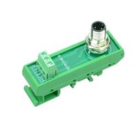 Connecteur de capteur à bride de montage sur rail DIN vers bornier à vis M12 16 mm 2 3 4 5 6 8 12 17 broches avec blindage(HL-M12-M-2SH)