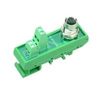 Connecteur de capteur à bride de montage sur rail DIN vers bornier à vis M12 16 mm 2 3 4 5 6 8 12 17 broches avec blindage(HL-M12-F-3SH)
