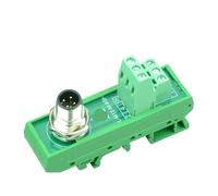 Connecteur de capteur à bride de montage sur rail DIN vers bornier à vis M12 16 mm 2 3 4 5 6 8 12 17 broches avec blindage(HL-M12-M-4SH)