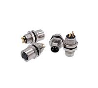 Connecteur de capteur cylindrique M8, 1 pièce, prise à bride