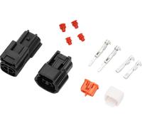 Connecteur De Capteur De Température D'Eau De Moteur À 2 Broches Fiche De Connecteur De Terminal De Fil Mâle Femelle De Série 2.2Mm Pour Nissan En Plastique Cuivre Noir 1 Ensemble