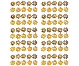 Connecteur de Capuchon de Perle de Fleur de Lotus plaqué Or 100K 9.5mm pour la Fabrication de Bijoux Lovely and Practical