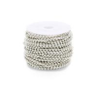 Connecteur de chaîne de perles pour la fabrication de bijoux, 27,4 m, boule ronde, 1,5 mm, idéal pour les bracelets et les projets d'artisanat