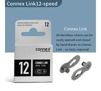 Connecteur de chaîne WIPPERMANN CONNEX - Connecteur de chaîne de rechange standard pour chaînes Wippermann 11 et 12 vitesses. Outil gratuit 11speed Silver boxed