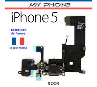 Connecteur De Charge Apple Iphone 5 Noir + Microphone + Antenne + Jack - Dock Port Micro Usb Nappe Flex
