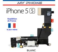 Connecteur De Charge Apple Iphone 5s Blanc + Microphone + Antenne + Jack - Dock Port Micro Usb Nappe Flex