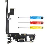 Connecteur De Charge Compatible Avec Iphone 12 Pro Max 2020-Dock Connector-Câble Nappe De Rechange-Avec Jack Audio/Microphone/Antenne Remplacement-Incl. Tournevis-Noir