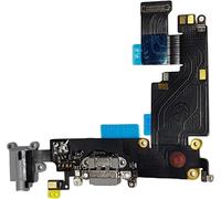Connecteur De Charge Compatible Avec Iphone 6 Plus Gris Fonce \U2013 Câble Nappe De Rechange Avec Connecteur Pour Microphone, Jack Audio, Bouton Home Et Écouteurs