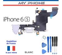 ***Connecteur de CHARGE pour APPLE IPHONE 6S BLANC + Microphone + Antenne Dock Port micro USB Nappe Flex + Kit 8 outils