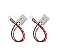 Connecteur de charge rapide 50 A 120 A 175 A 600 V haute intensité avec câble en silicone 8/6/4/2 AWG pour chariot élévateur électrique (2 pièces (1 paire), fil 175 A - 0 AWG_40 cm de longueur)