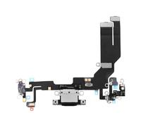 Connecteur de Charge USB-C pour iPhone 16e avec Microphone et Nappe Noir