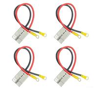 Connecteur de chargeur de chariot élévateur 50 A 600 V avec câble 10 AWG de 30 cm, connexion de batterie en cuivre plaqué argent pour véhicules électriques, panneaux solaires, bateaux, Pac