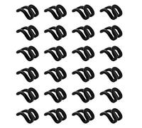 Connecteur de Cintre,24 PCS Magique Cintres Gain de Place Command Crochet Mini Crochets de Suspension de Flocage Antidérapant Crochets de Cintres en Cascade pour Placard Salle de Bain Noir