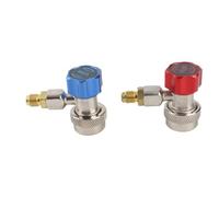 Connecteur de climatiseur R134A, adaptateur de connecteur rapide réglable en cuivre de qualité supérieure pour système réfrigérant automobile, paquet de 2