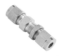 Connecteur de cloison en acier inoxydable 304 à double virole pour connecter un tube de 6 mm avec une capacité de pression de 1000 psi