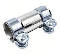 Connecteur de Collier Echappement à Double Boulon Ø50mm/L : 125mm Manchon de Réparation pour Manchon Echappement en acier Inoxydable pour Système Echappement Voiture Bâtiments l'Industrie Automobile