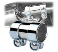 Connecteur de Collier Echappement à Double Boulon Ø60mm/L : 125mm Manchon de Réparation pour Manchon Echappement en acier Inoxydable pour Système Echappement Voiture Bâtiments l'Industrie Automobile