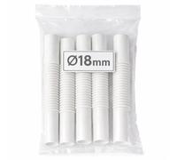 Connecteur de compensation flexible ondulé Ø18mm - Raccord pour tubes d'installation électrique PVC blanc