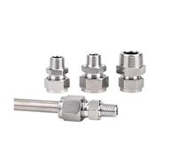 Connecteur de Compression à Double virole en acier inoxydable 304, 5 pièces, Tube OD de 6 8 10 12mm à 1/8 "1/4" 3/8 "1/2", adaptateur de filetage mâle(3mm OD Tube,PT 1I8)