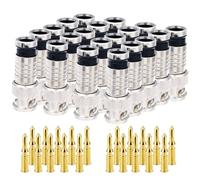 Connecteur de compression BNC 20 pièces, coupleur 75 ohms avec broche en cuivre pour RG