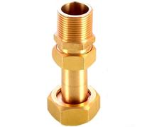 Connecteur de compteur d'eau télescopique en laiton, 4 points, 6 points, raccord de tuyau réglable de 2,5 cm avec joints en silicone, adaptateur haute pression résistant à la rouille pour réparation