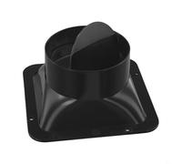 Connecteur de conduit à bride carrée en plastique ABS 100/150 mm pour système de ventilation pour salle de bain, cuisine, hotte aspirante (100#)