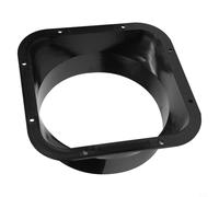 Connecteur de conduit à bride carrée en plastique ABS pour tuyau de 100 à 300 mm de diamètre, adaptateur de tuyau d'extracteur avec clapet anti-retour pour ventilateurs en ligne de salle de bain et de